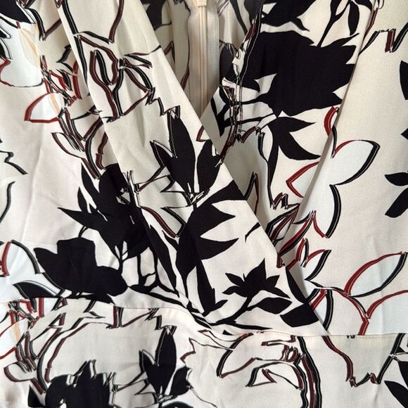 Classiquesβ Entier Silk Floral Wrap Dress 12 Sleeveless Lined - Picture 5 of 11